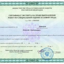 Сертификат эксперта Давыдова А.А.